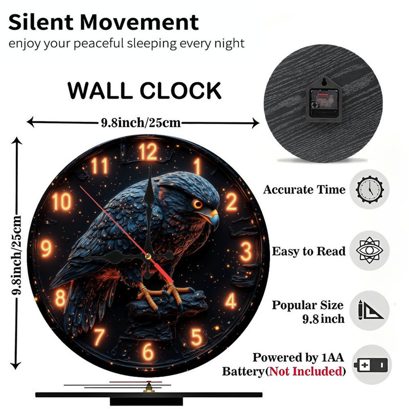 Eagle Clock Decor