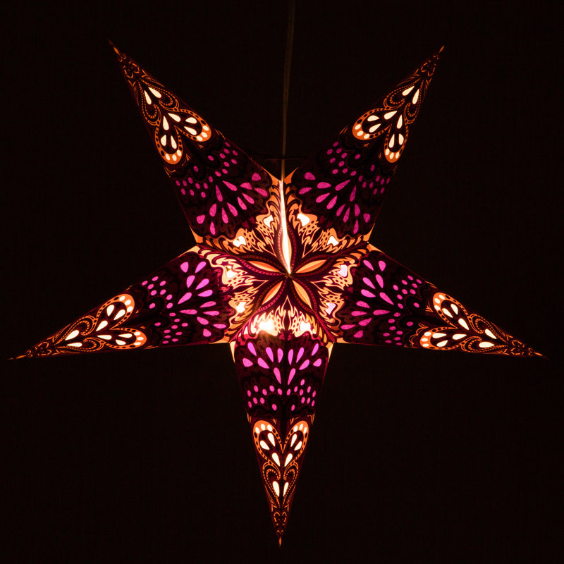 Étoile charmante en papier Charm, Mauve