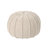 Modern Cotton Round Pouf, Beige