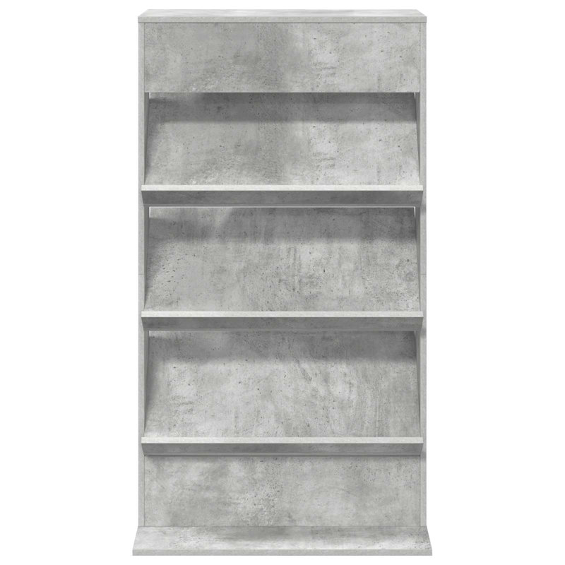 Wood Free Standing Magazine Rack, Concrete Grey