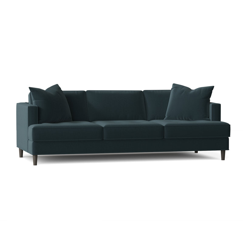Upholstered 84'' Sofa, Gypsy Teal Performance Microfiber