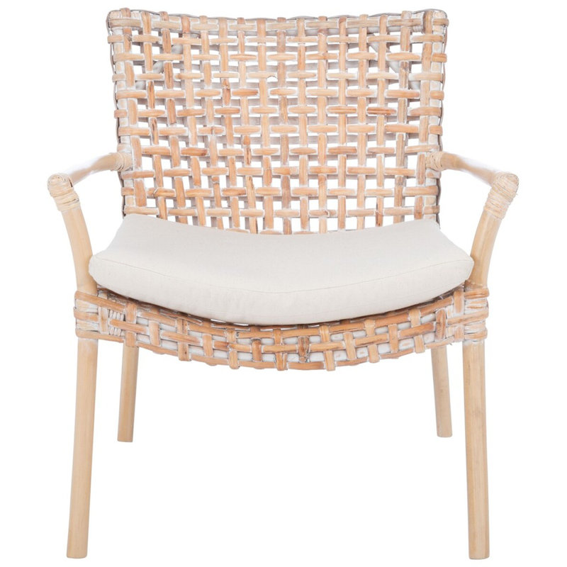 Miltenberger Rattan Accent Chair W/ Cushion, Natural