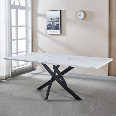 Metal Base Dining Table