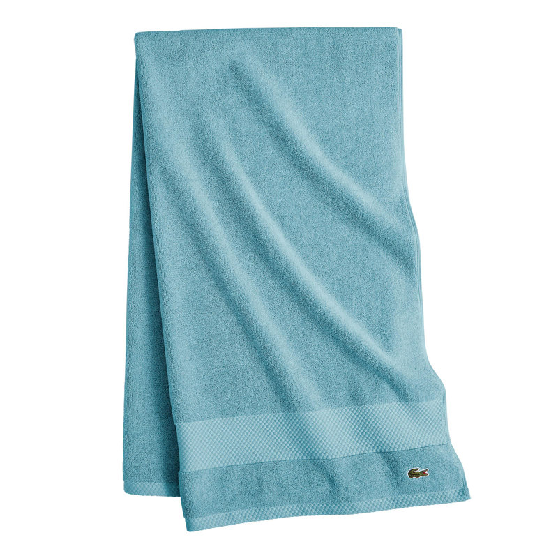 Drap de bain Lacima Heritage 35 po x 70 po en coton Supima, serviettes absorbantes ultra douces avec protection antimicrobienne Micro-Fresh®, certifié OEKO-TEX, drap de bain simple, céleste
