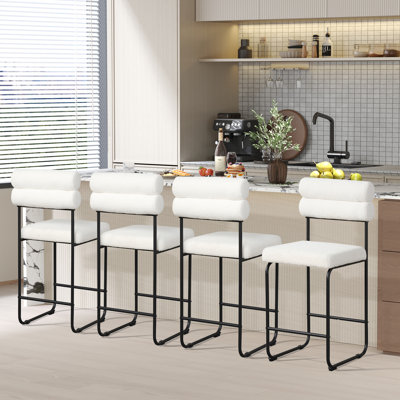 Ensemble de tabourets de bar à hauteur de comptoir 26 po avec structure en métal et repose-pieds