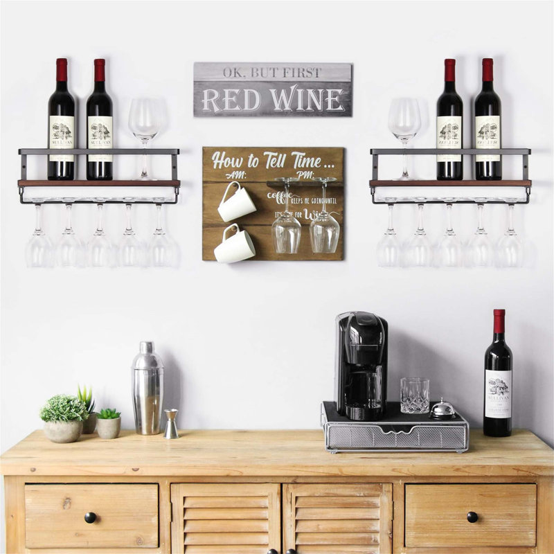 Serenay Wine Bottle & Glass Rack