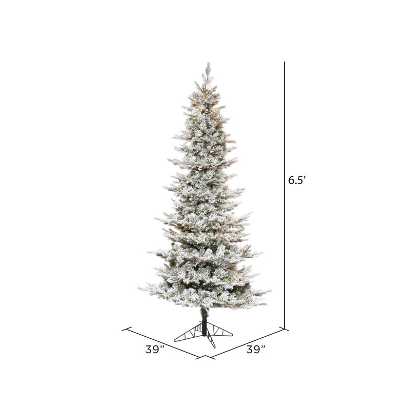 Kiana Lighted Artificial Pine Christmas Tree, 6.5' H