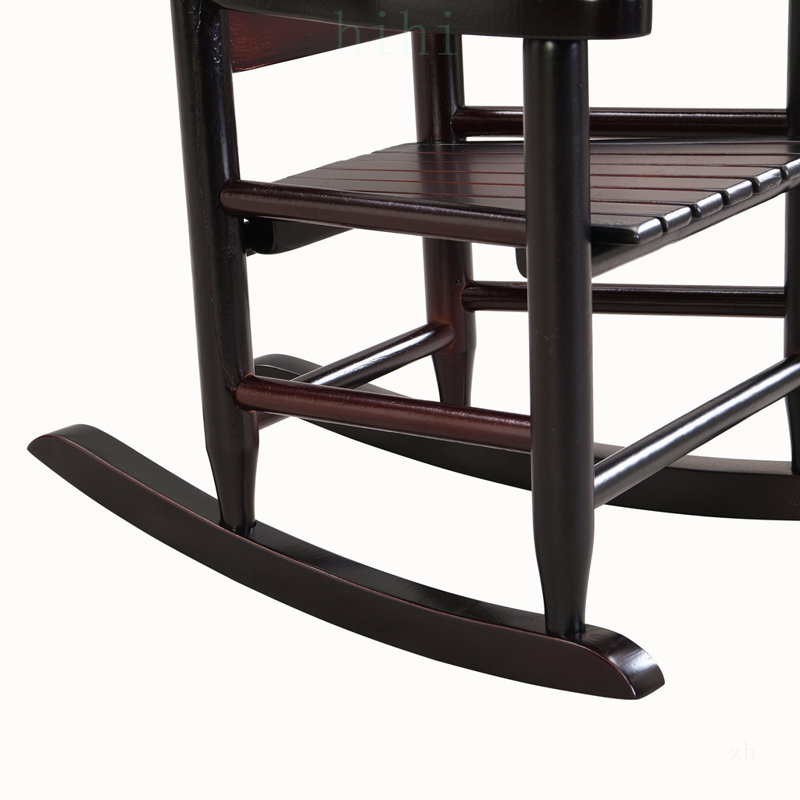 Chaise à bascule en chêne durable pour enfants pour une utilisation intérieure et extérieure, assurant confort et sécurité avec une conception robuste