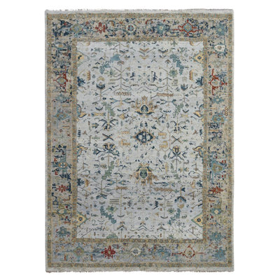 One-of-a-Kind 9' X 12' New Age Wool Area Rug Blue