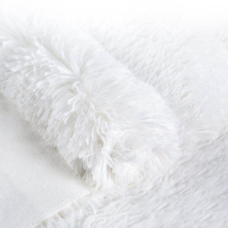Cheer Collection Faux Fur Indoor Rug, Round 4'