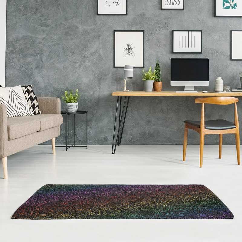 Tapis rouge/mauve/jaune, Rectangle 4 pi x 6 pi