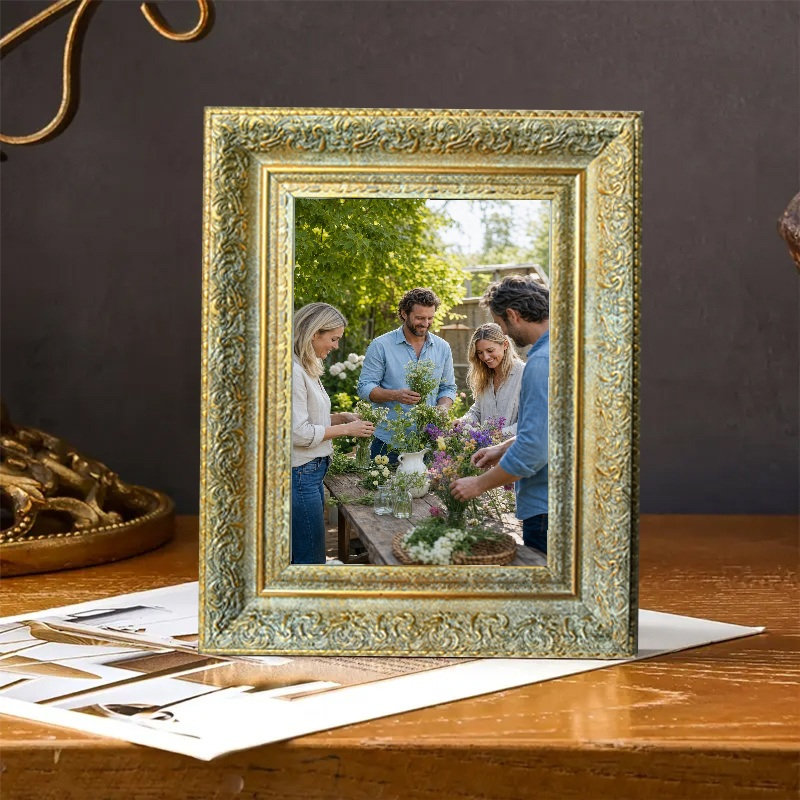 Cadre pour galerie photo 5 pièces x 7 po or antique 1PC, Antique Gold, 1, 5" W x 7" H