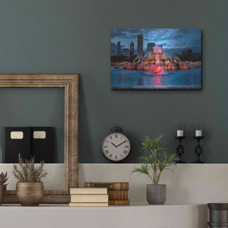 «Buckingham Fountain Lit» par Larry Malvin, H 12 po x l 16 po