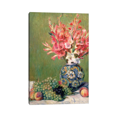 Still Life of Fruits and Flowers, 1889 by Pierre-Auguste Renoir - 1 Piece Wrapped Canvas Painting