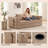 Convertible Sofa Bed - Foldable Upholstered Couch with Cupholders & Storage Pockets,No Assembly Required-552691721