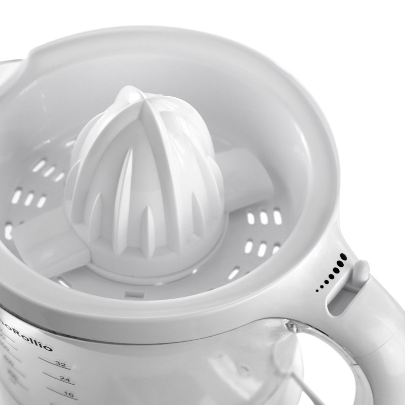 Presse-agrumes électrique compact blanc 32 onces moRollio, Blanc