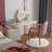 Pink Dining Chairs With Arms, Set Of 2