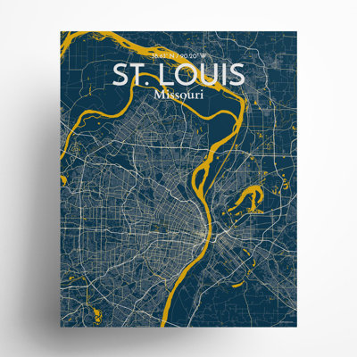 St. Louis City Map, impression