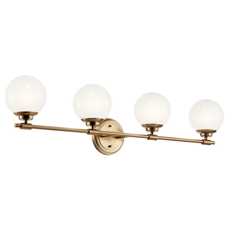 Éclairage pour meuble-lavabo à intensité variable 4 lumières Tomasita, Nickel