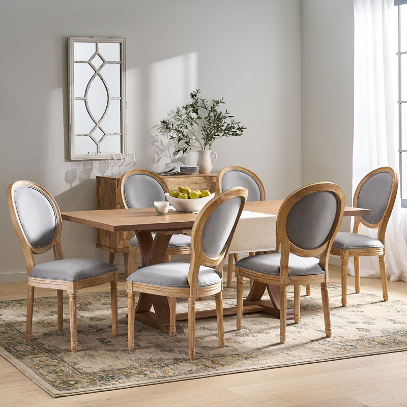 Holli 6 - Person Extendable Dining Set, Light Gray