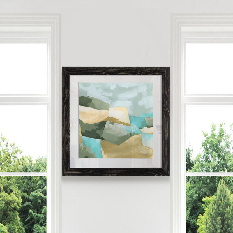 « Optical Fields I », impression sur papier, Cadre noir, H 27,5 po x l 27,5 po x P 1,5 po