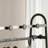 Metal Walnut Rolling Coat Rack