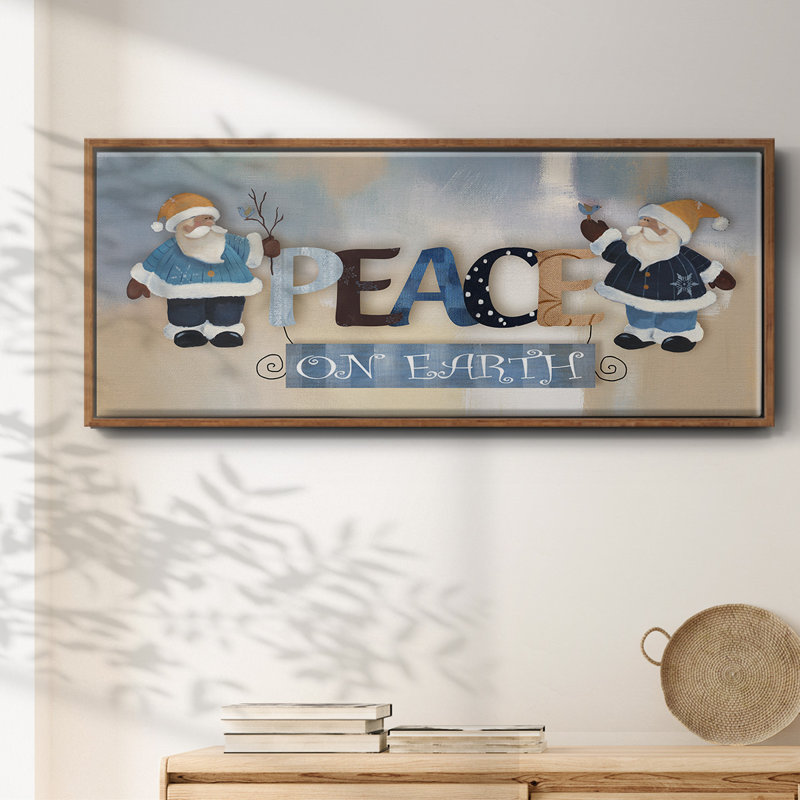 Santa Peace - toile encadrée, H 8 po x l 20 po