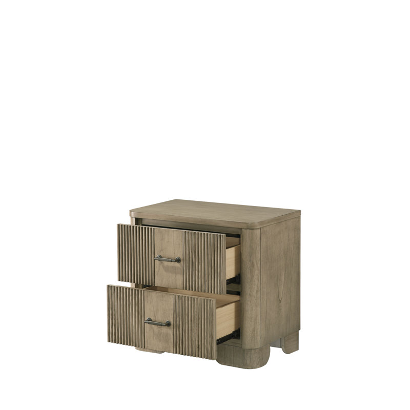 Lakkari Antique Oak Nightstand