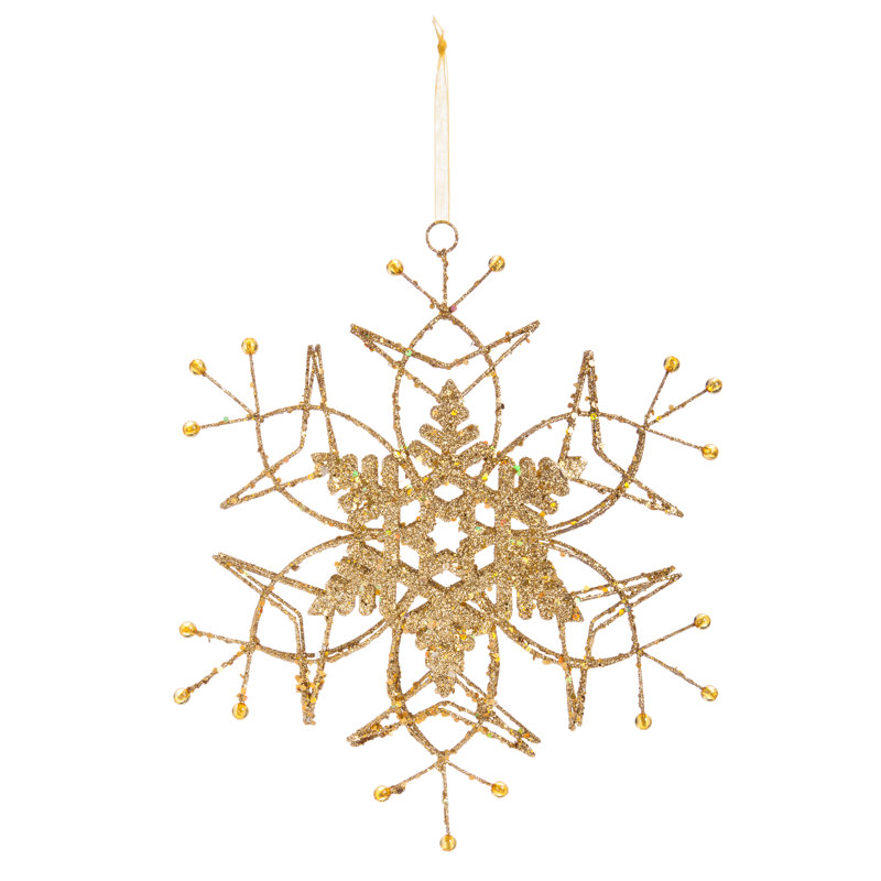 Ornement en métal en flocon de neige en forme de noël