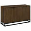 Armoire d'appoint en bois d'ingénierie à 4 portes en pin foncé