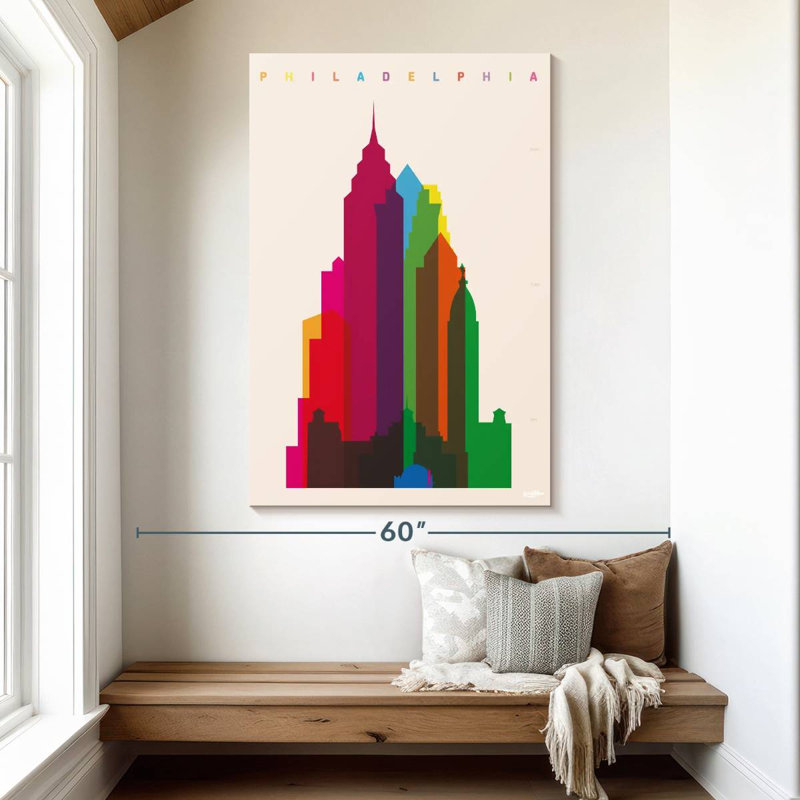 Aime Vibrant Philadelphia, 51" H x 34" W