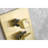 Brushed Gold Shower Faucet With 10 Inches Rain Head And Handheld, Wall Mounted High Dual System Trim For Bathroom System: & Handheld. . Valve Trim. Self-Cleaning Nozzle. Consistent American Standard