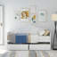 Lit de jour simple en bois avec 2 tiroirs
