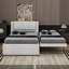 Lit plateforme double avec lit gigogne-107167759