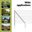Welded Wire Fence With 7 Spike Posts Grey Steel-1864783725