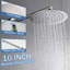 Ensemble de pomme de douche à pluie haute pression murale 10 pouces avec douche à main à 5 fonctions pour la salle de bain -112457215