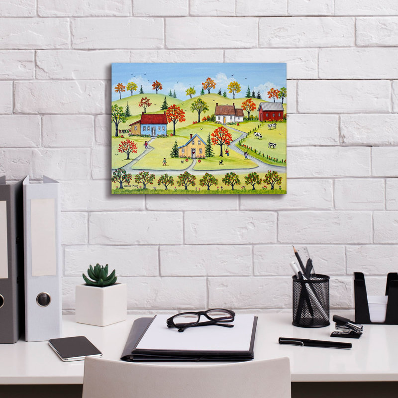 Avana " Appleville " by Sharon Mark, 12" H x 16" W x 0.75" D