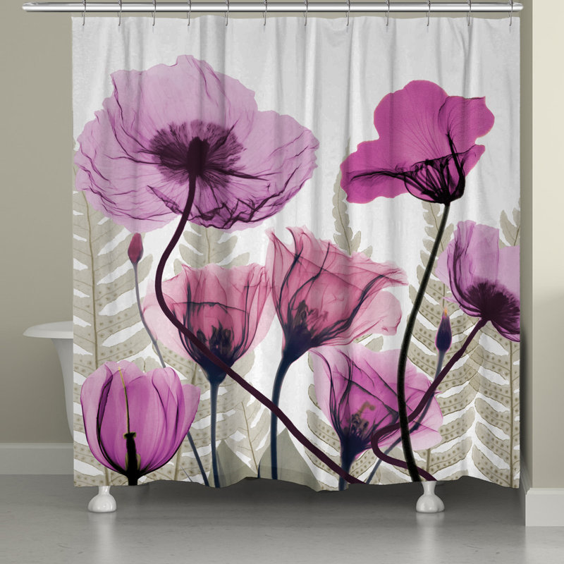 Rideau de douche en x-ray simple fuchsia