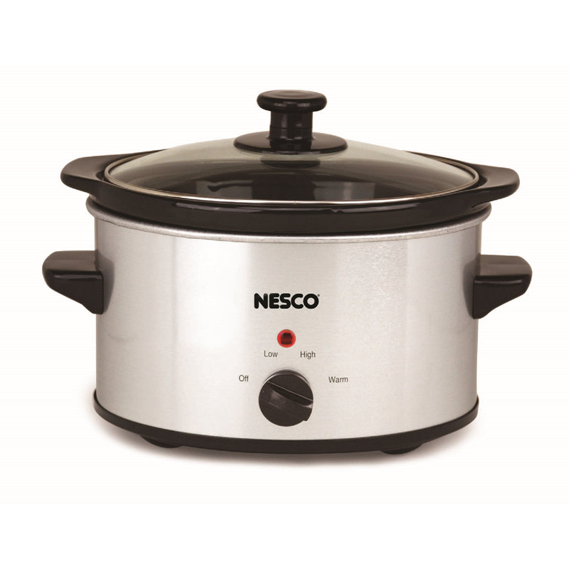 Nesco 1.5 Quart Gray Stainless Steel Slow Cooker