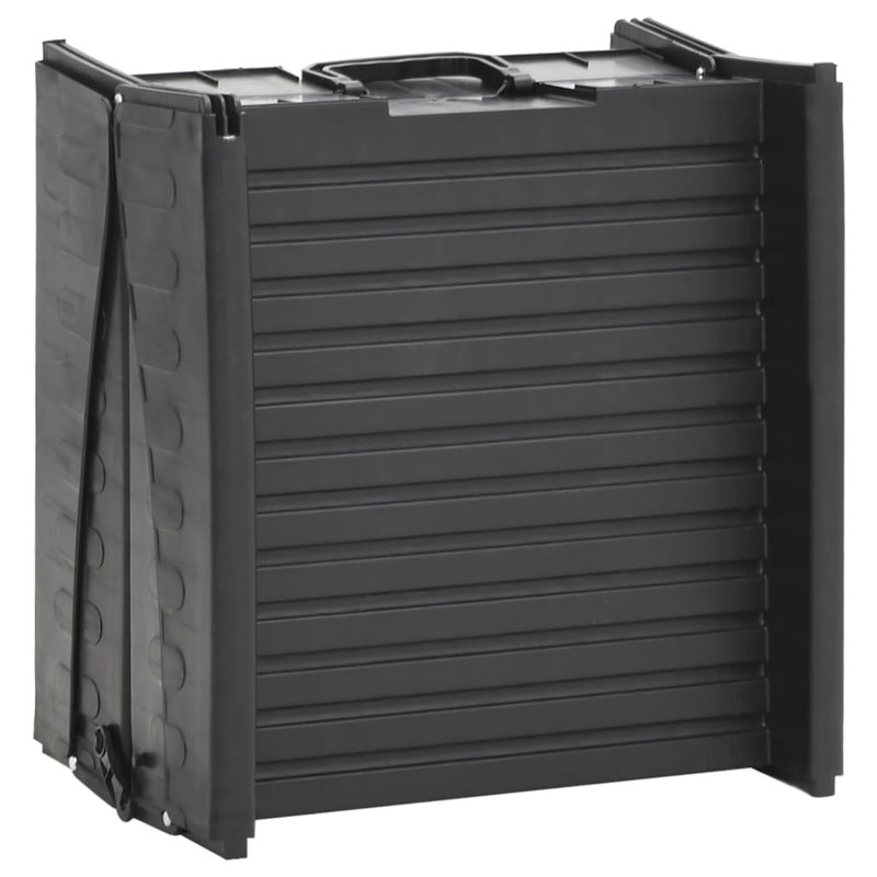 Black 60-Inch Tri-Fold Nonslip Dog Ramp with Raised Sides