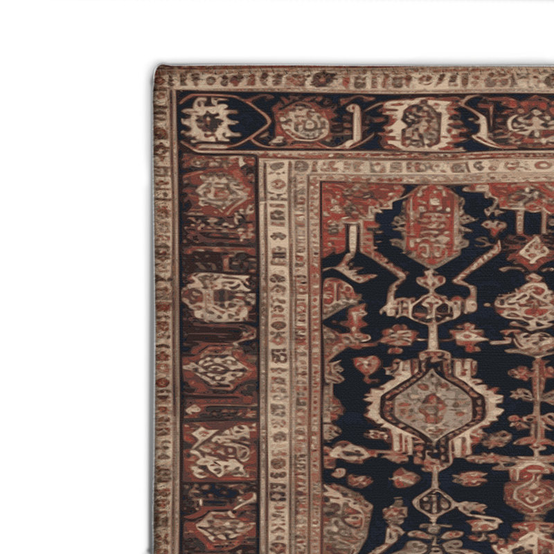 Persian Brown Indoor and Outdoor Area Rug, Rectangle 8' x 10'