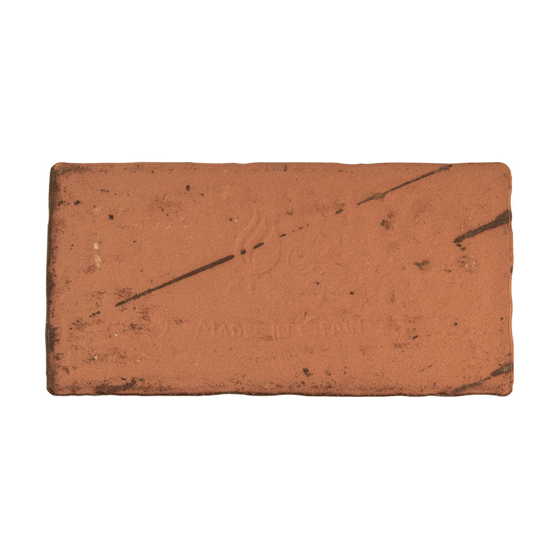 Antic Feelings 3" x 6" Ceramic Patterned Subway Tile, Feelings Red Moon