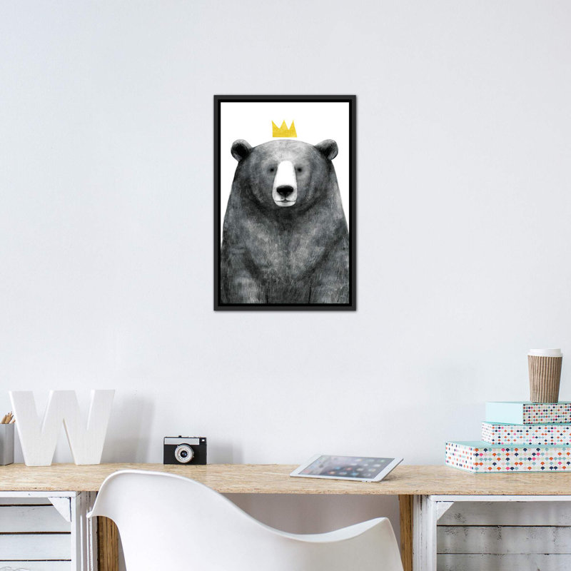 «Royal Forester I» par Victoria Borges - impression d'art graphique, H 26 po x l 18 po x 1,5 po, Toile avec cadre noir patiné