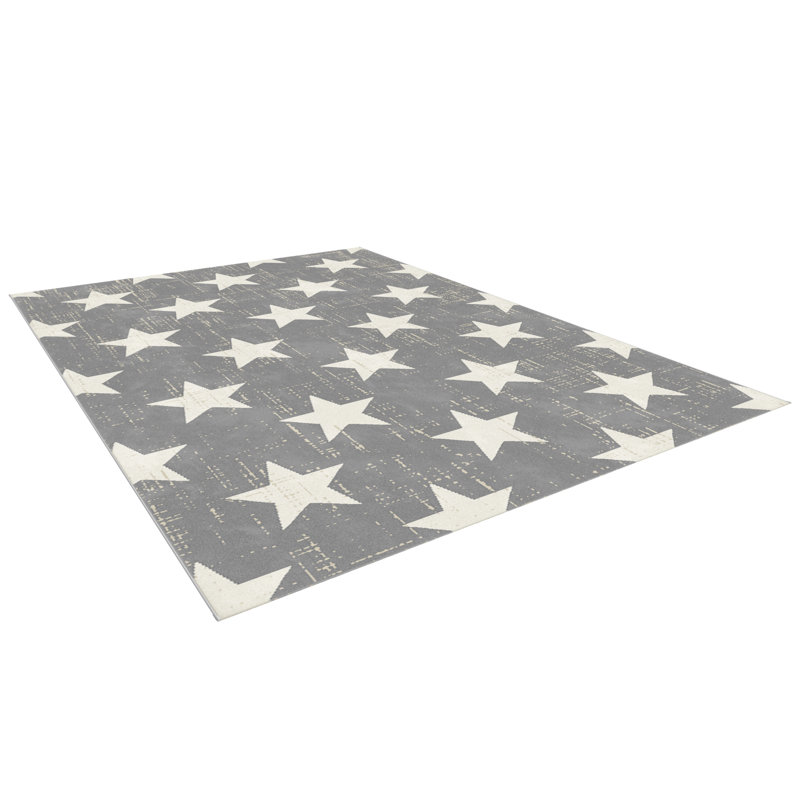 Henriko Star Rug, Rectangle 160 x 230cm, Gray