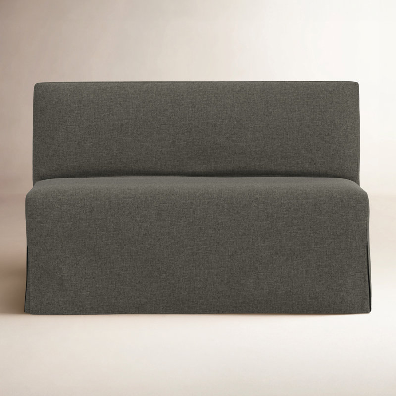 Stoffer Home x Cloth and Co. Lindy Upholstered Bench, Zuma Charcoal Textured Linen