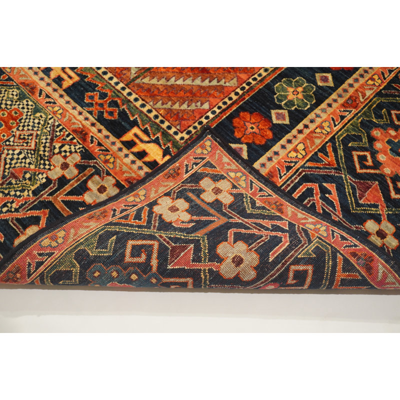 Aryana Hand-Knotted High-Quality Area Rug in Brown/Green/Orange
