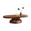 Table basse ovale en bois massif Wabi-sabi