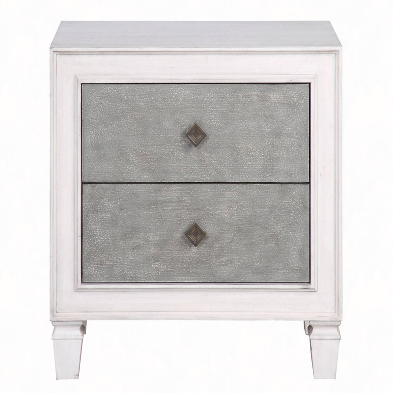 Nightstand, Rustic 2-Drawer Nightstand