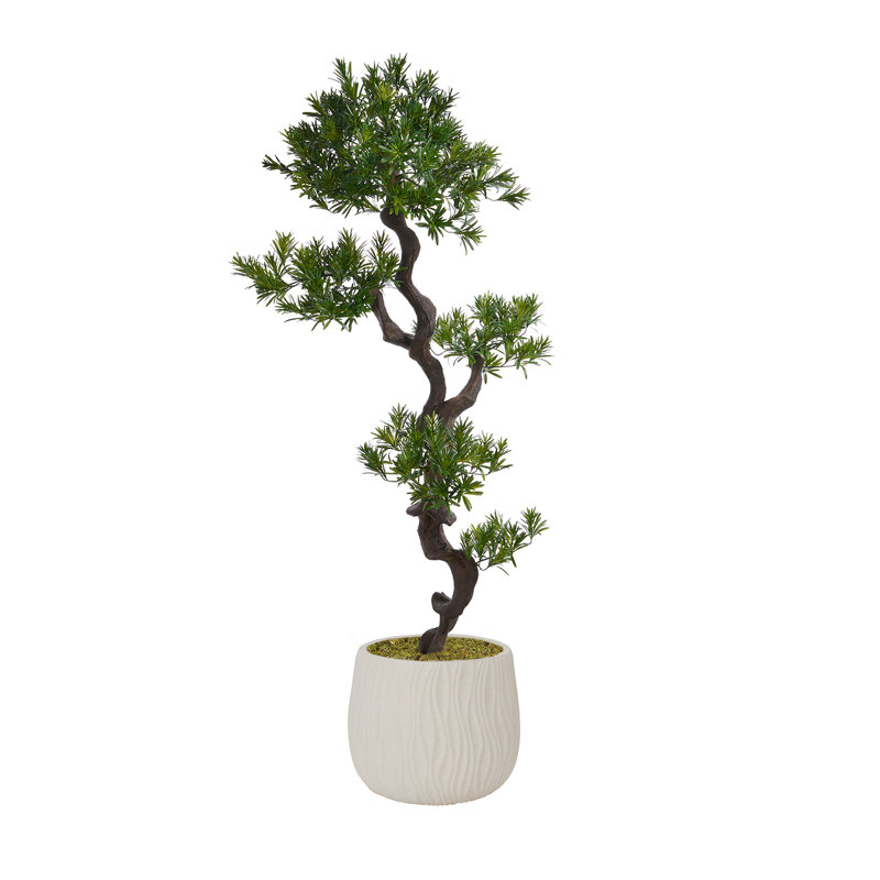 Pot à fleurs 63,6 po Yucca artificiel en coquillage