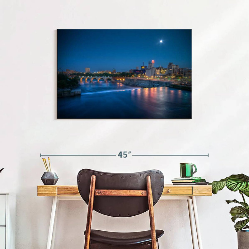 Bridge Over Mississippi River, 24" H x 36" W